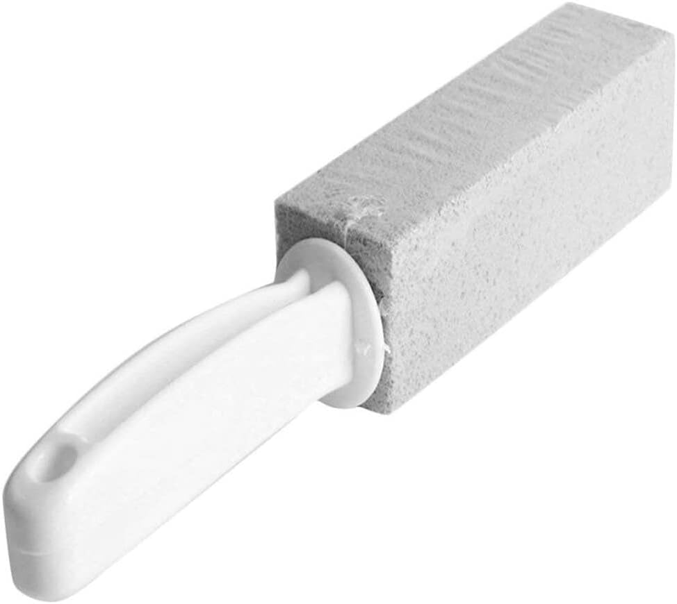 Generic 1Pc Natural Pumice Stone Toilets Brush Quick Cleaning Stone Cleaner With Long Handle For Toilets Sinks Bathtubs, Silver - Image 7