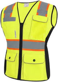 HYCOPROT Safety Vest for Women Mesh Reflective Lady High Visibility Construction Work Vest Meets ANSI/ISEA Standards by HYCOPROT