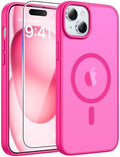 FNTCASE for iPhone 15/14/13 Case, Fit for Magsafe, Glass Screen Protector by FNTCASE