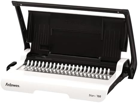 Fellowes Star+ Comb Binding Machine, Classroom Must-Haves Manual Binder, 15-Sheet Punch Capacity, Perfect for School Supplies & Classrooms (5006501) by FellowesBrands