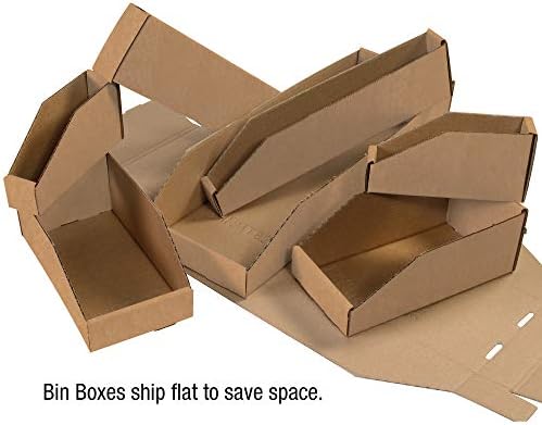 BOX USA BBINBWZ218K Open Top Bin Boxes, 2" x 18" x 4-1/2", Kraft (Pack of 50) - Image 4