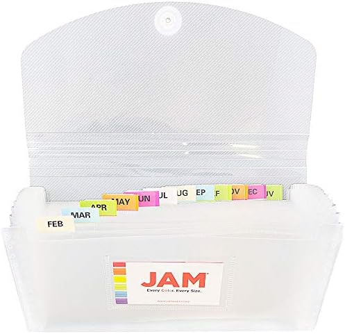 JAM PAPER Accordion Folders - 13 Pocket Plastic Expanding File - Check Size - 5 x 10 1/2 - Clear - Sold Individually - Image 4
