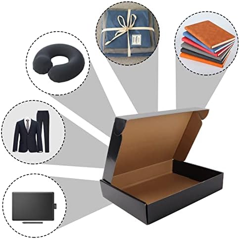 EXYGLO Shipping Cardboard Boxes for Small Business, Packing and Mailing, 11x8x2 - Pack of 25, Black - Image 4