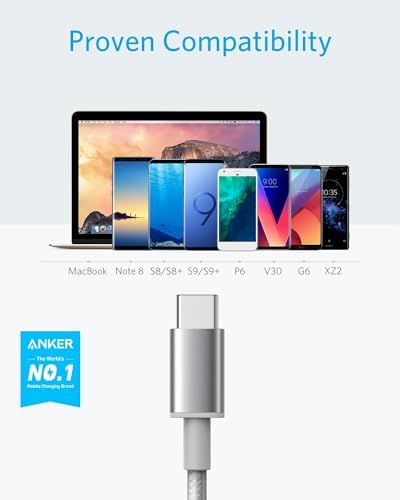 Anker USB A to USB C Cable, USB to USB C Cable (2-Pack, 6 ft, Silver) - Image 2