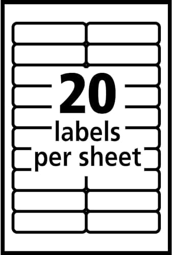 Avery Self-Adhesive Removable Labels, 0.5 x 1.75 Inches, White, 840 per Pack (05422)- Pack of 2 - Image 3