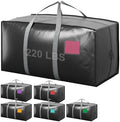 6 Pack Moving Bags with Full-Open Side Zipper, Extra Large 93L Heavy Duty Waterproof Foldable Storage Totes for College Dorm, Moving & Home Organization Gray by RMOHRO