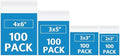 Small Plastic Bags for Jewelry, 4 Assorted Sizes 2x3, 3x3, 3x5, 4x6 Inch by Bonison