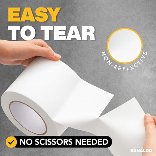 Gaffers Tape (4"x30 yards) Heavy Duty, Easy Rip, No Residue | White - Image 5