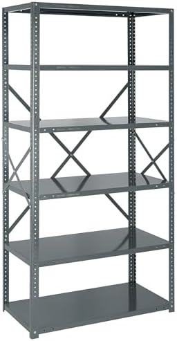 Quantum Storage Systems 75-1236-6 IRONMAN Solid Heavy Duty 6 Shelves 75" H x 36" W x 12" D by QuantumStorageSystems