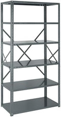 Quantum Storage Systems 75-1236-6 IRONMAN Solid Heavy Duty 6 Shelves 75" H x 36" W x 12" D by QuantumStorageSystems