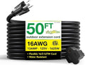 Power By GoGreen Go Green Power Inc. 16/3 50ft Black Outdoor Extension Cord - Durable, Heavy Duty, Moisture Resistant - Ideal for Tools & Equipment - GG-13750BK (Pack of 12) by PowerByGoGreen