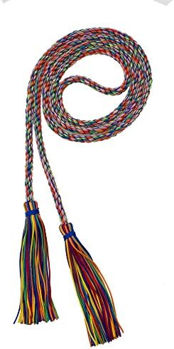 Tassel Depot Graduation Honor Cord - Rainbow - Every School Color Available - Made In Usa by TasselDepot