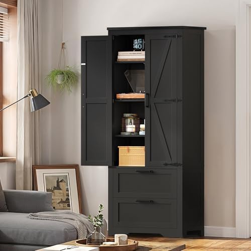 TEENFON Storage Cabinet with Doors & Adjustable Shelf - Image 2