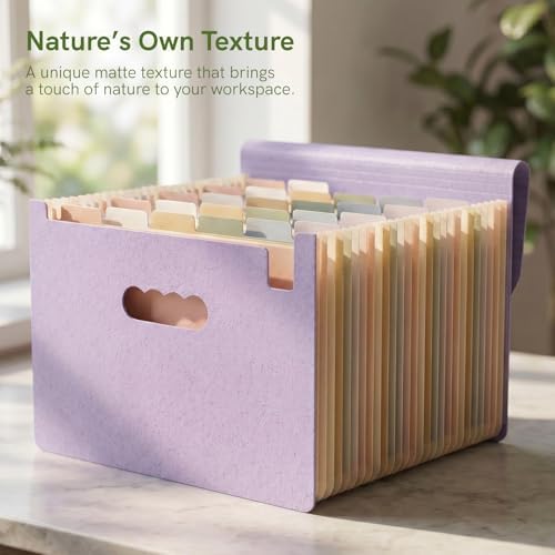 ABC life 26 Pockets Accordion File Organizer, Dusty Lavender - Image 3