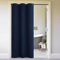NICETOWN Doorway Curtain Privacy, Door Cover Curtain, Sound Reducing Winter Insulated Thermal Room Darkening Blackout Curtains for Bedroom, 84 inch Length (1 Panel, 5ft Wide by 7ft Long, Navy) by NICETOWN