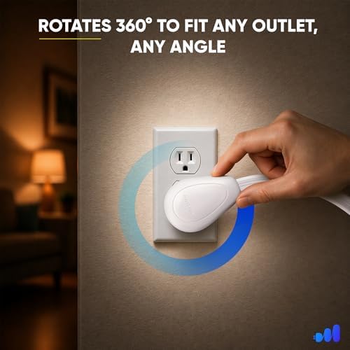 Maximm 20Ft Extension Cord, 14/3 AWG, 360° Rotating Flat Plug, 1-Outlet, UL - Image 2