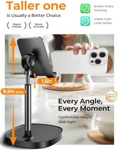 LISEN Cell Phone Stand Phone Holder for Desk, Office Decor Gadgets for Men - Image 3