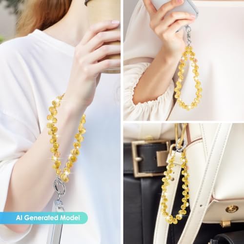 TENOC Beaded Phone Wrist Strap, Marigold - Image 7