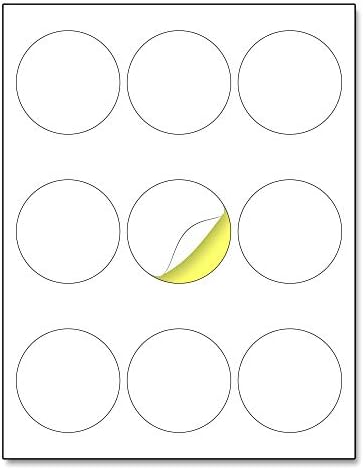2.5 inch Round Labels Printable Circle Stickers - 8.5" x 11", 30 Sheets by TownStix