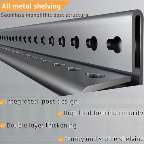 36" D Storage Shelves, 68" W Garage Shelving Heavy Duty Metal Adjustable Garage Shelves, Shelving Units Industrial Shelving for Warehouse, 68" W x 36" D x 68" H,Black - Image 7