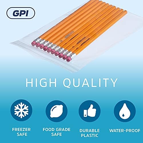 6,000 Count - 5" X 8" Clear Plastic Zip Bags, Heavy-Duty 4 Mil Thick Durable Poly Baggies With Resealable Zipper Lock, Hang-Hole For Display. GPI - Image 4
