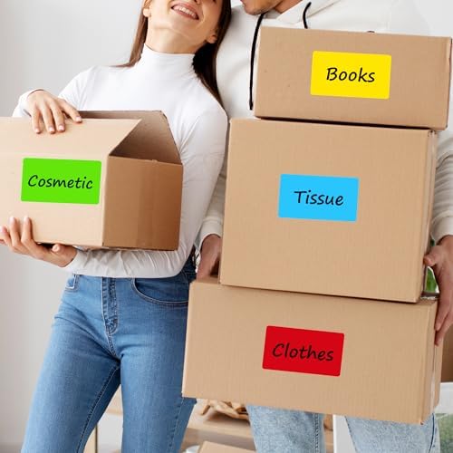 5 x 3 inch Colored Inventory Sticker, 1000P 4 Colors Rectangle Moving Label - Image 6