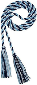 Tassel Depot Graduation Honor Cord - Navy/Light Blue/White - Every School Color Available - Made In Usa by TasselDepot