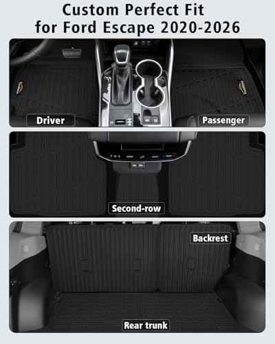Floor Mats & Cargo Mat & Backrest Mat Custom for Ford Escape 2020-2025 2026 - Image 2