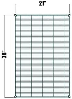 Green Epoxy Wire Shelf |Pack of 2 Shelves| for Storage in Humid Environments | Ideal for Restaurants, Stores, Businesses and Homes (Green Epoxy Wire Shelves, 21''W x 36''L) - Image 2