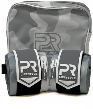 PR Personal Record Elbow Wraps for Weightlifting - Heavy Duty Construction, 25% More Elasticity, Reinforced Stitching, Extra Wide Fastener, Easy to Adjust, (Snow Camo) - Image 2