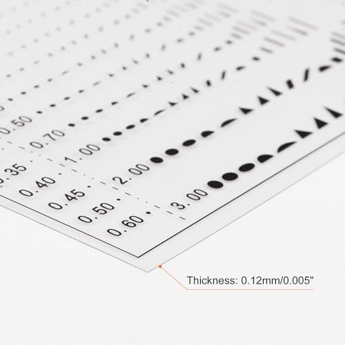 HARFINGTON High Precision SEC Size Estimation Chart 115x95mm Transparency Flaw Detection Film Ruler for Diameter Area Length Width Defects Measuring - Image 4