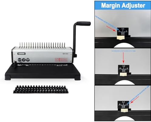 RAYSON SD1202 19-Hole Comb Binder, 10-Sheet Punch, 200-Sheet Capacity - Image 3