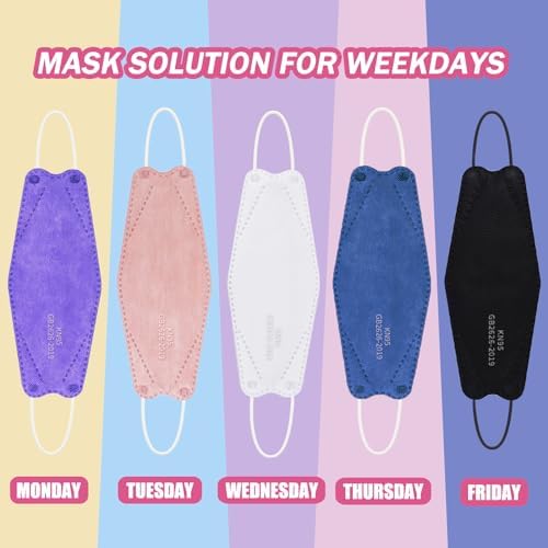 Borje KN95 Face Masks, 100 Pcs Disposable Face Masks, Filter Protection Against PM2.5 from Fire Smoke & Dust - Image 2