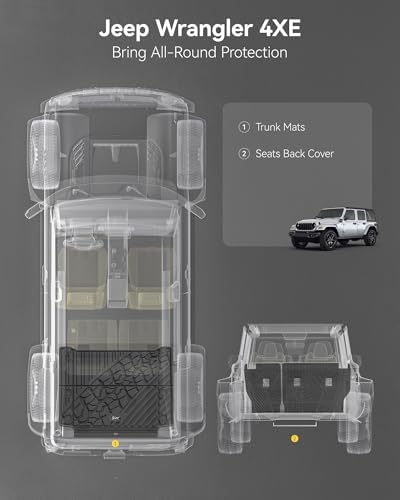 3W Backrest Liner & Cargo Liner for Jeep Wrangler 4XE 2021-2026 (Non JL/JK) - Image 3