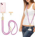 Phone Lanyard Crystal Phone Strap Crossbody, Plum by FUAHXYESFashionPhoneLayeredJewelry