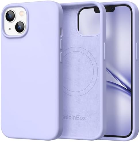 GolbinBox Magnetic for iPhone 15 Case, Silicone Cover, Lilac by GolbinBox