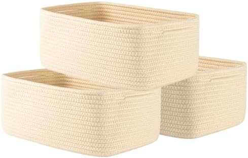 KALLAX Small Woven Storage Basket for Organizing, 13.5x9.5x5 inches, 3 Pack by KALLAX
