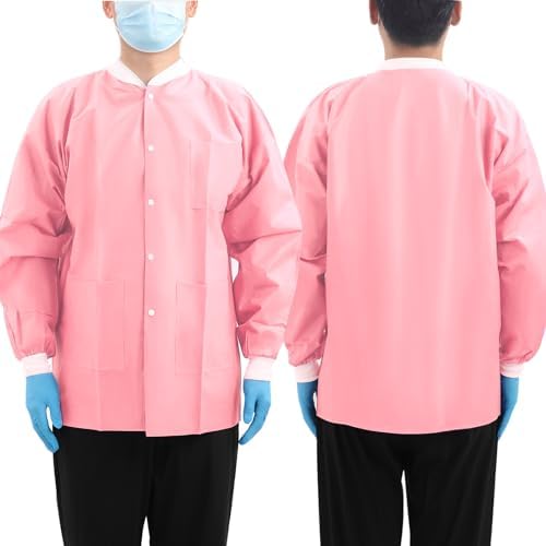 JMU 10-100 Pack Disposable Lab Coats, SMS Disposable Medical Jackets - Image 3