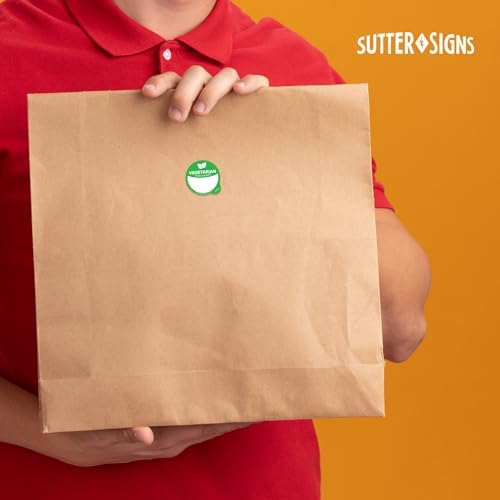 Vegetarian Food Labels, 1" Dot Blank Sticker Labels 1000 pcs - Image 5