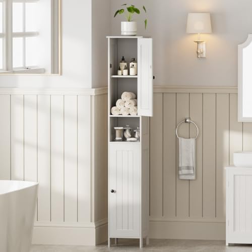 Homleke Tall Bathroom Storage Cabinet with 2 Doors, Slim Bathroom Cabinet - Image 2