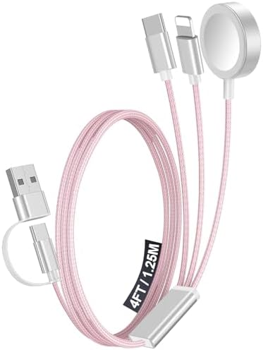 1Pack Travel Essentials for Apple Watch Charger,3-in-2 Multi Charging Cable by Accessoriesforphoneandelectricproducts
