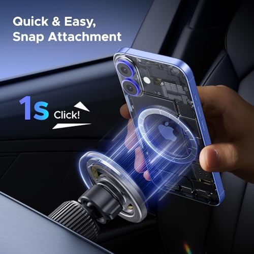UGREEN Car Phone Mount for Magsafe Air Vent Car Mount Magnetic Phone Holder Compatible with iPhone 17 16 15 14 13 12 Pro Max, Strongest Magnet Grey - Image 4