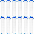 12Pcs 3” Shower Head Filter Cartridge, PP Cotton Replacement Filters for High Pressure Handheld Turbo Fan, Vortex Hydro Jet Shower Head, Improves Water Quality, Easy Install by Unknown