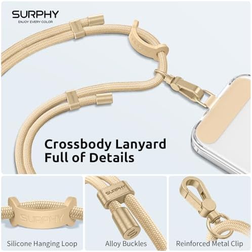 SURPHY Phone Lanyard Crossbody, Phone Strap Crossbody with 2 Tether Tabs - Image 2