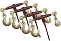 Mytee Products (4 Pack) PRO Heavy Duty Chain Specialty Binder Ratchet Style 3/8"-1/2" Grab Hook & 5/8" Slip Hook, 12,000 lbs WLL by MyteeProducts