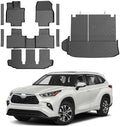 Cartist Floor Mats for Toyota Highlander 2020-2026 7 Seat (Both Hybrid and Gas, Not Grand), All Weather Cargo Liner with Backrest Mat and Door Sill Guards for Highlander Accessories, Heavy Duty by cartist