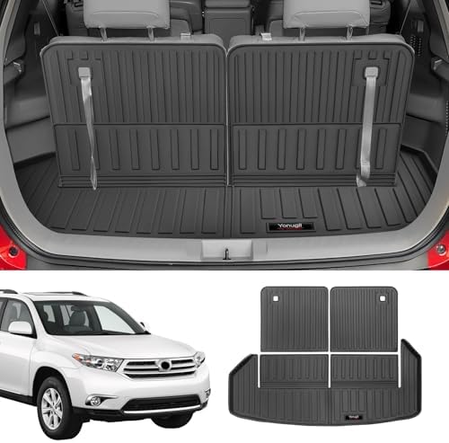 Custom for 2008-2013 Toyota Highlander Cargo Mats Trunk Liner and 3rd Rear Seat Backrest Mat All Weather TPE Protection Mat Accessories (for 2008-2013 Toyota Highlander) - Image 2