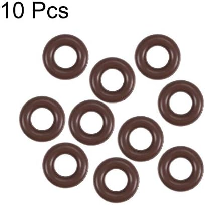 uxcell Fluorine Rubber O-Rings 8mm OD 4mm ID 2mm Width, Metric FKM Sealing Gasket, Pack of 10 - Image 2