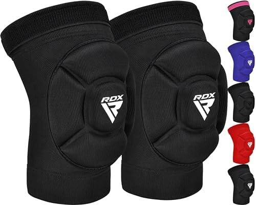 RDX Knee Pads for Work, Oeko TEX Certified, Anti-Slip Protective Thick Padded Foam Pad, Collision Avoidance Sleeves Pair, MMA Muay Thai Grappling Volleyball Football Wrestling Gardening. by RDX