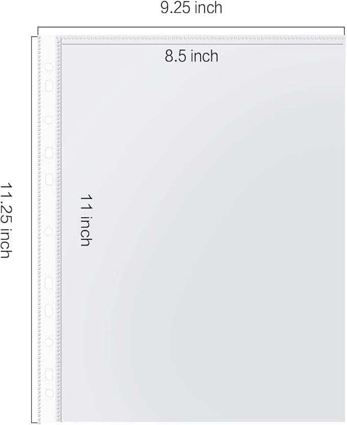 Heavy Duty Sheet Protectors for 3 Ring Binder, Top Loading Plastic Sleeves 8.5 - Image 2